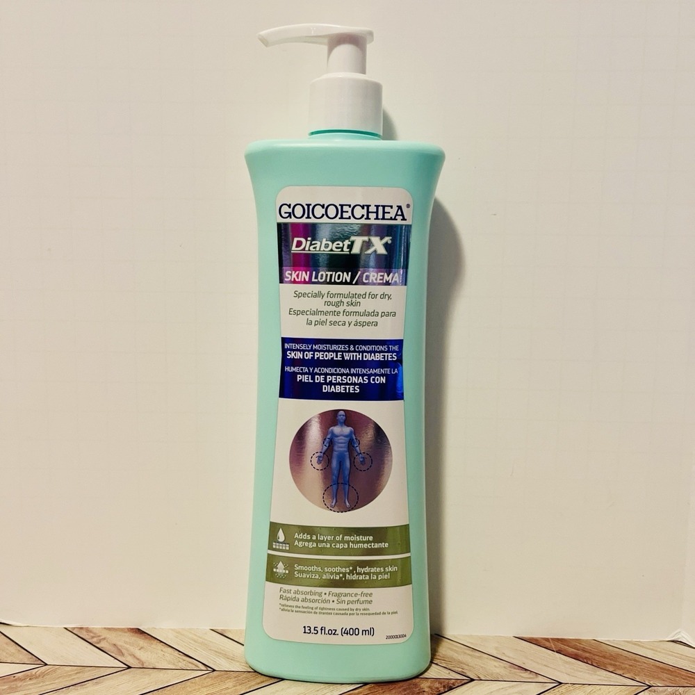 Goicoechea DiabetTX Body Lotion Skin Care Diabetes Moisturizer 13.5 fl oz 400 ml